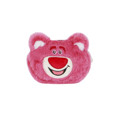 Disney Lotso Huggin Bear Strawberry-Plush Pill Coin Purse, Pink