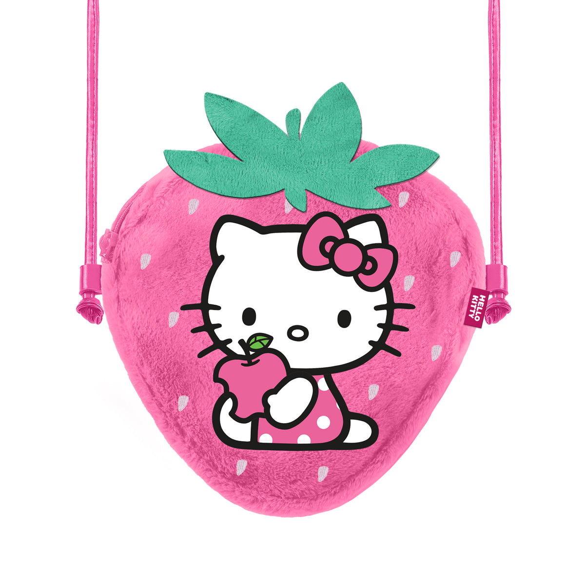 Hello Kitty Strawberry-Bolso Bandolera Soft, Rosa