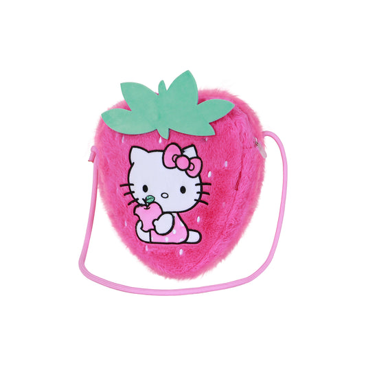 Hello Kitty Strawberry-Bolso Bandolera Soft, Rosa