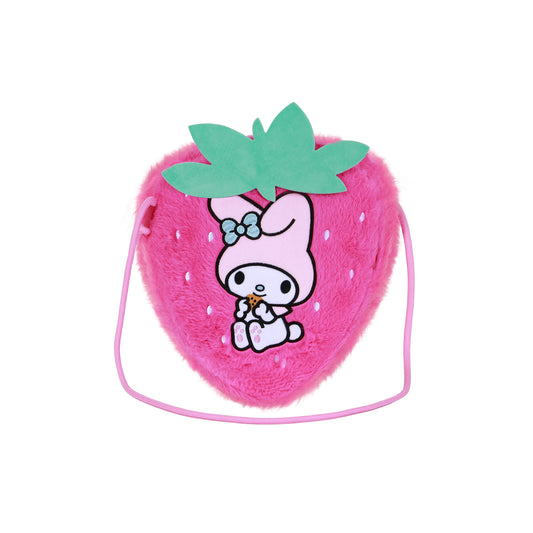 Hello Kitty My Melody Strawberry-Bolso Bandolera Soft, Rosa