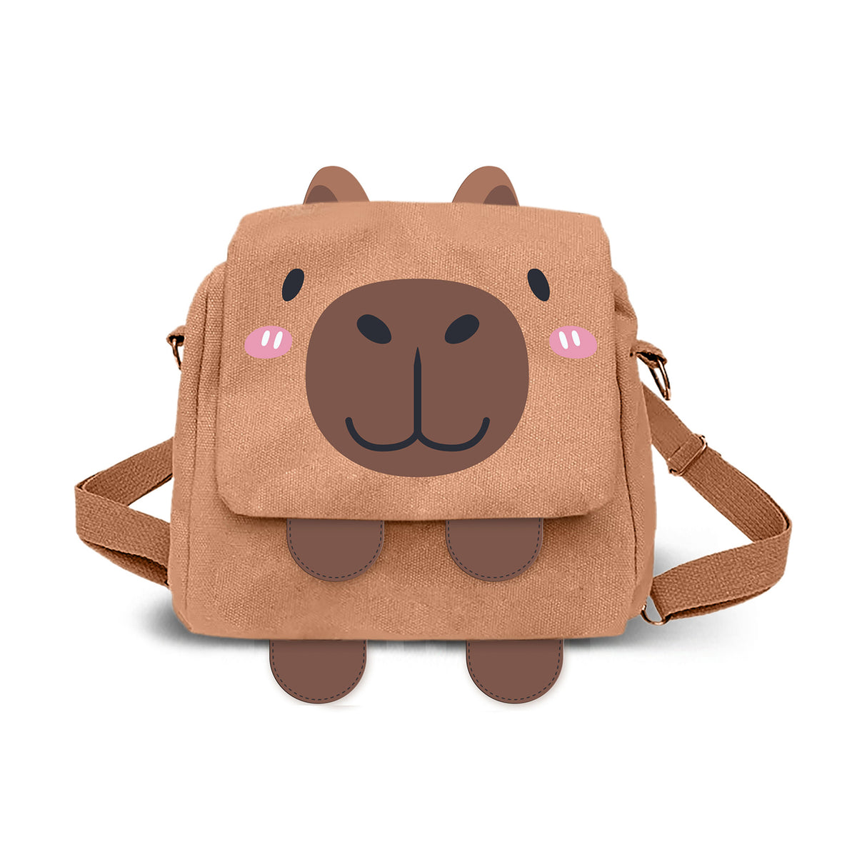 Oh My Pop Capybara-Bolso-Mochila Kawaii, Multicolor