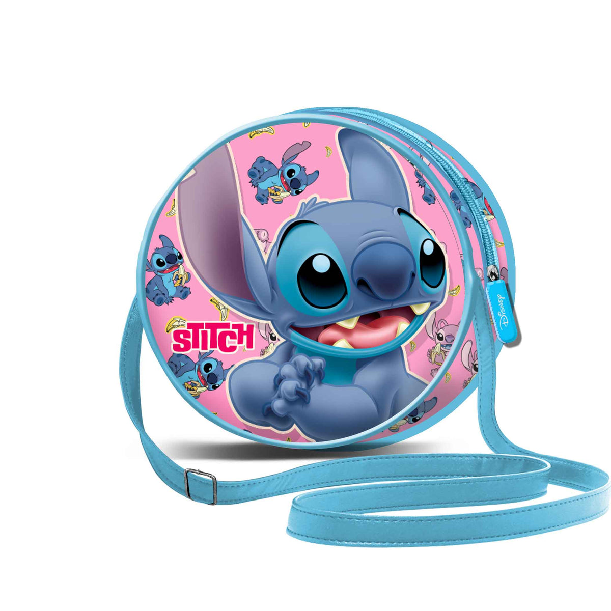Disney Lilo y Stitch Surprise-Bolso Bandolera Redondo, Azul