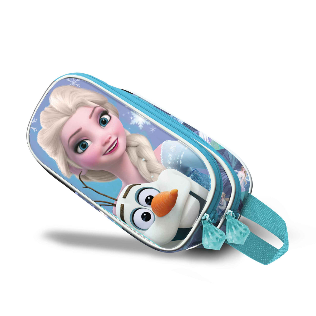 Disney Frozen 2 Sparkle-Estuche Portatodo 3D Doble, Azul