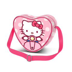 Hello Kitty Moto-Casual Heart Shoulder Shoulder Bag, Pink