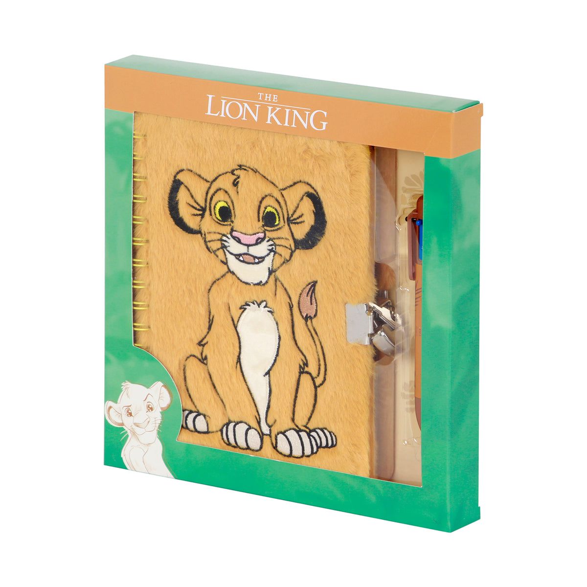 Disney Il Re Leone Sit-Confezione con Diario Plush + Penna 6 Colori, Giallo