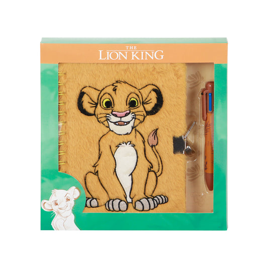 Disney Il Re Leone Sit-Confezione con Diario Plush + Penna 6 Colori, Giallo