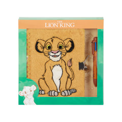 Disney Il Re Leone Sit-Confezione con Diario Plush + Penna 6 Colori, Giallo