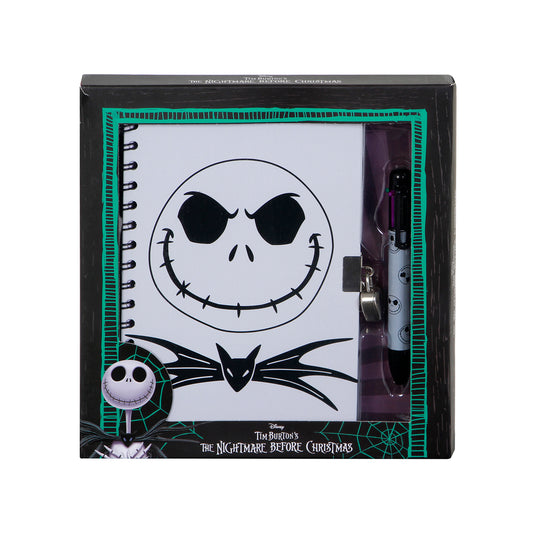 Disney Nightmare Before Christmas Jack-Pack of A5 Diary + 6-Coloured Pen, Lilac