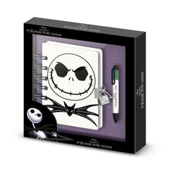 Disney Nightmare Before Christmas Jack-Confezione con Diario A5 + Penna 6 Colori, Lilla