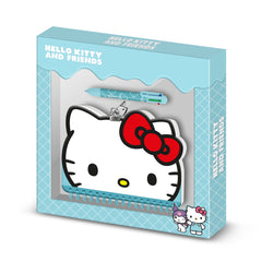 Hello Kitty Face-Confezione con Diario Kawaii + Penna 6 Colori, Blu