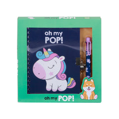Oh My Pop! Sweety-Pack of A5 Diary + 6-Coloured Pen, Multicolour