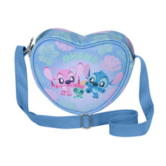 Disney Lilo and Stitch Jolly-Casual Heart Crossbody Bag, Blue