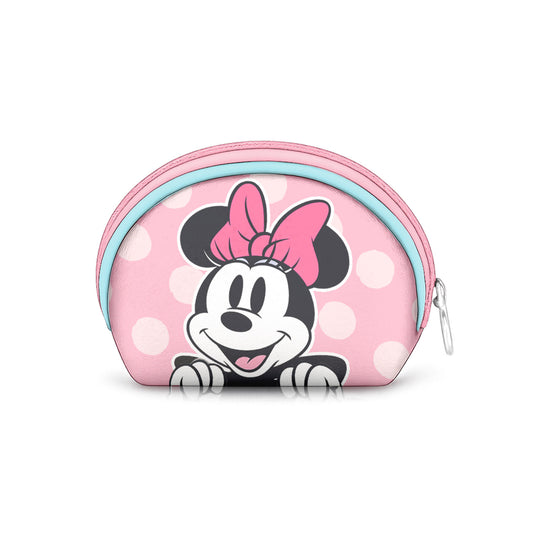 Portefeuille ovale décontracté à ruban Disney Minnie Mouse, rose