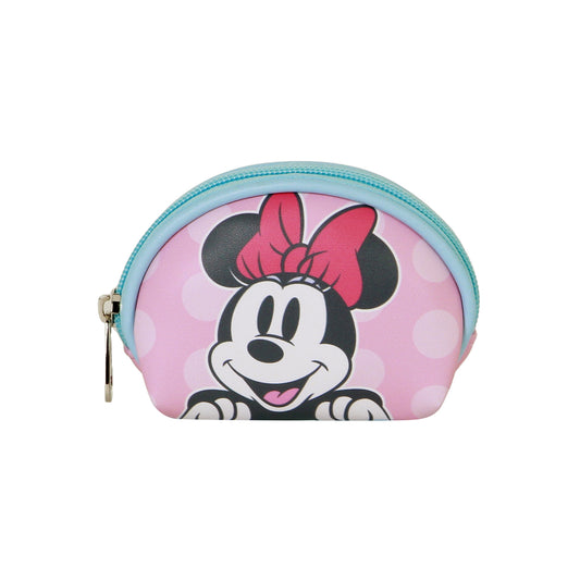 Disney Minnie Mouse Ribbon-Monedero Oval Casual, Rosa