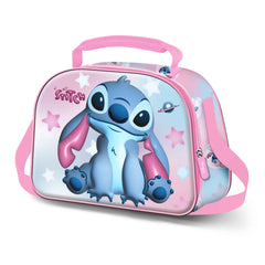 Disney Lilo y Stitch Cosmic-Bolsa Portamerienda 3D, Rosa