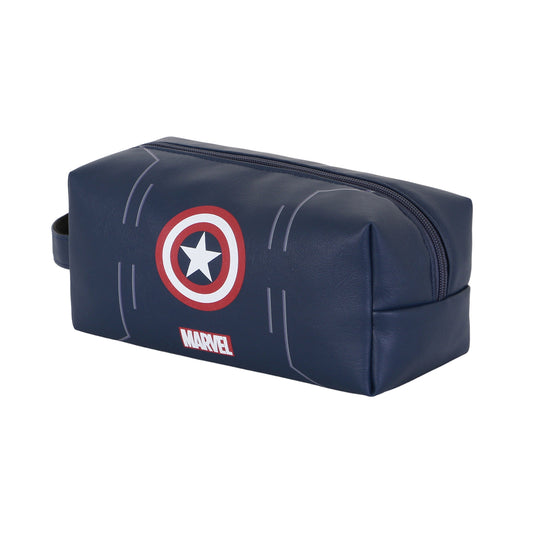 Marvel Captain America Starshield-Trousse de Toilette de Voyage Brick PLUS, Bleu Foncé