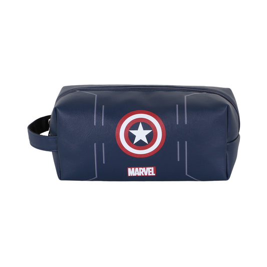 Marvel Captain America Starshield-Trousse de Toilette de Voyage Brick PLUS, Bleu Foncé