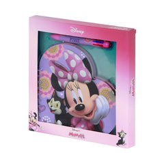 Disney Minnie Mouse Cat-Pack de Journal Cœur + Stylo 6 Couleurs, Lilas