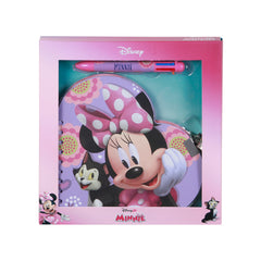 Disney Minnie Mouse Cat-Pack de Journal Cœur + Stylo 6 Couleurs, Lilas