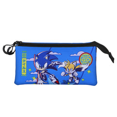 Sonic The Hedgehog Go-Estuche Portatodo Triple, Azul