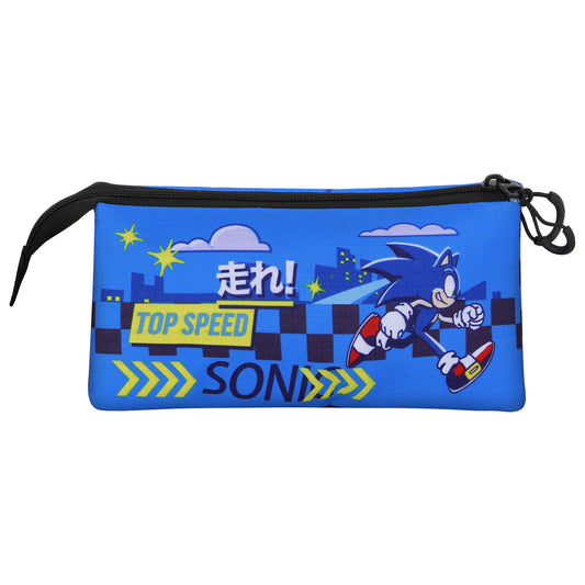 Sonic The Hedgehog Go-Astuccio Triplo, Blu