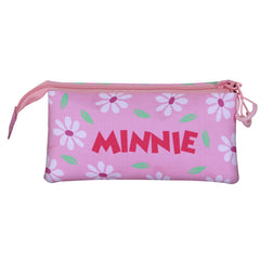 Disney Minnie Mouse Blooming-Estuche Portatodo Triple, Rosa