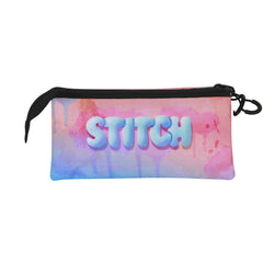 Disney Lilo y Stitch Watercolour-Estuche Portatodo Triple, Multicolor