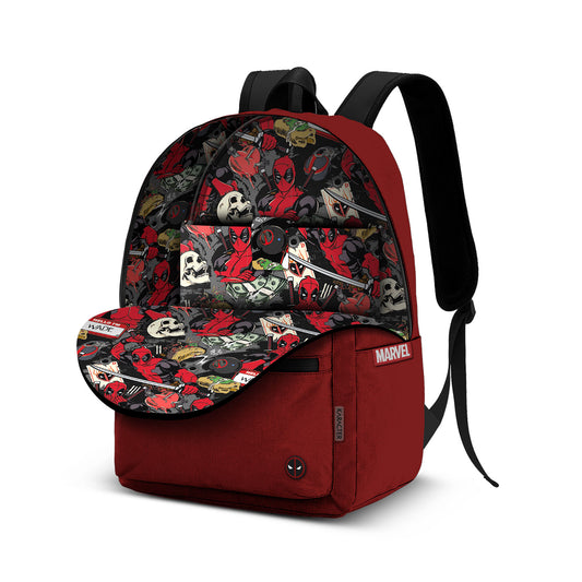 Marvel Deadpool DE-Mochila Block, Rojo