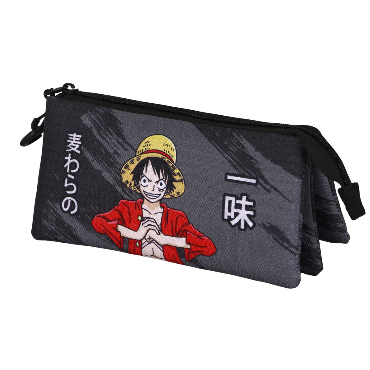 One Piece Unique-Estuche Portatodo Triple, Negro