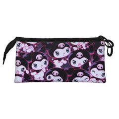 Hello Kitty Kuromi Łotrzyk-Piórnik potrójny, liliowy