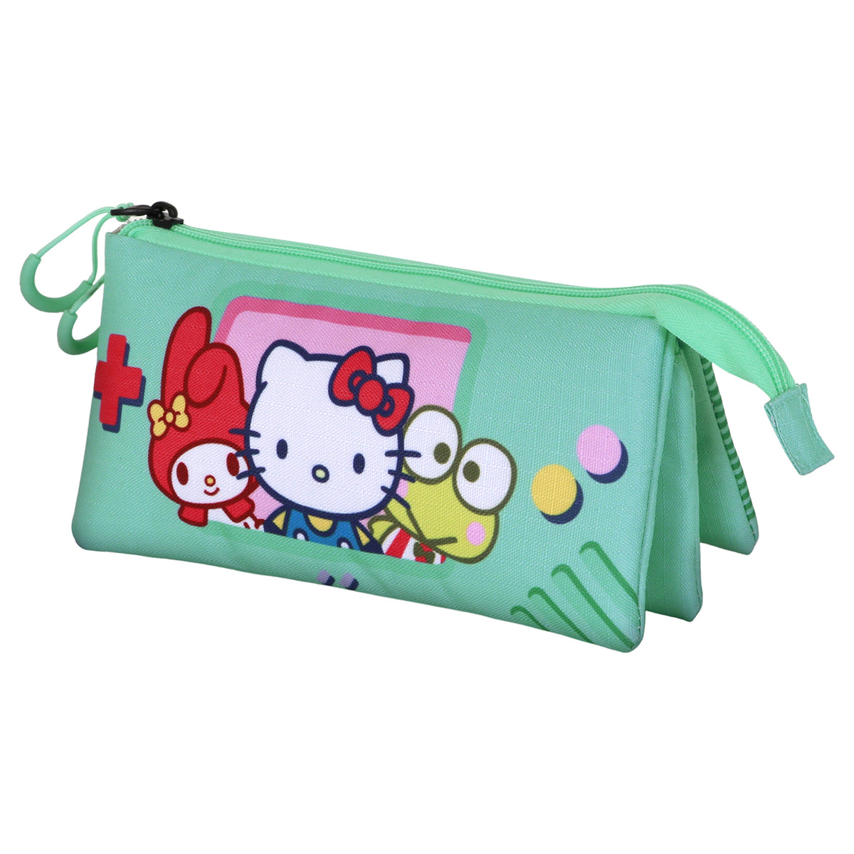 Hello Kitty Videogame-driedelige etui, turquoise