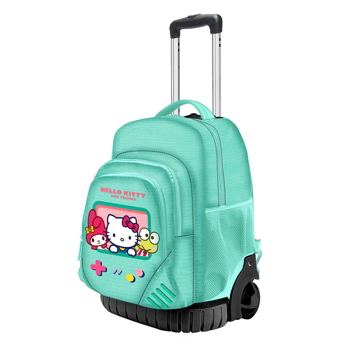 Hello Kitty Videogame-FAN GTS Trolley Backpack 3.0, Turquoise – Karactermania
