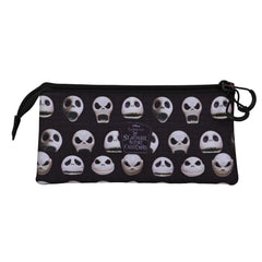 Disney Pesadilla Antes de Navidad Faces-Estuche Portatodo Triple, Negro