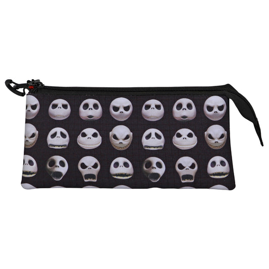 Disney Nightmare Before Christmas Faces-Triple Pencil Case, Black