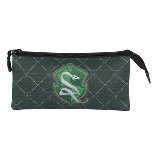 Harry Potter Dziedzictwo Slytherin-Piórnik potrójny, zielony