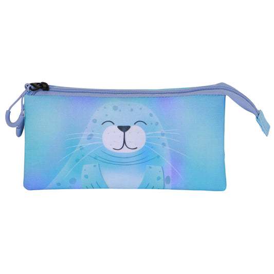 Oh My Pop! Sealy-Estuche Portatodo Triple, Azul