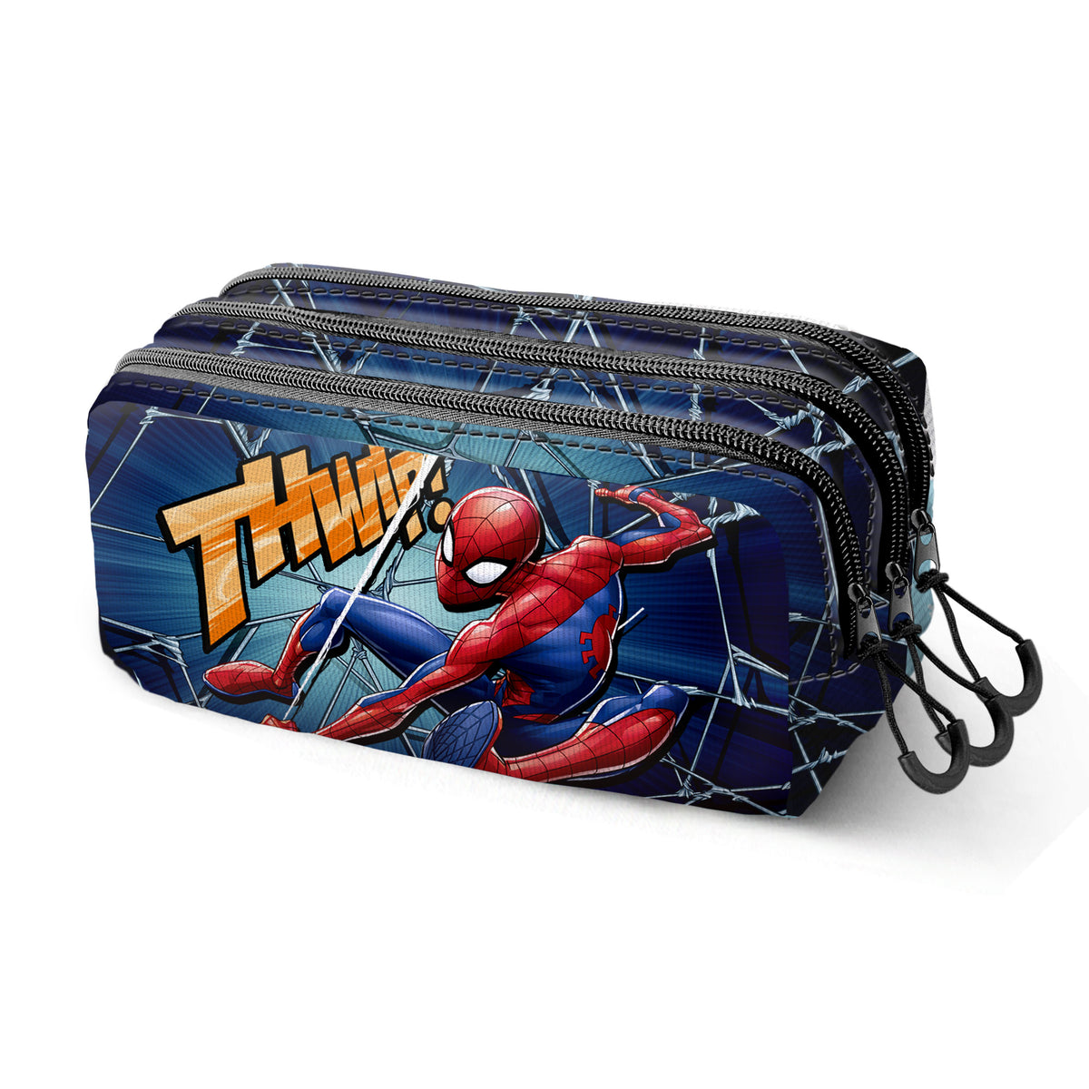 Marvel Spiderman Skills-Estuche Portatodo Trick FAN 2.2, Negro