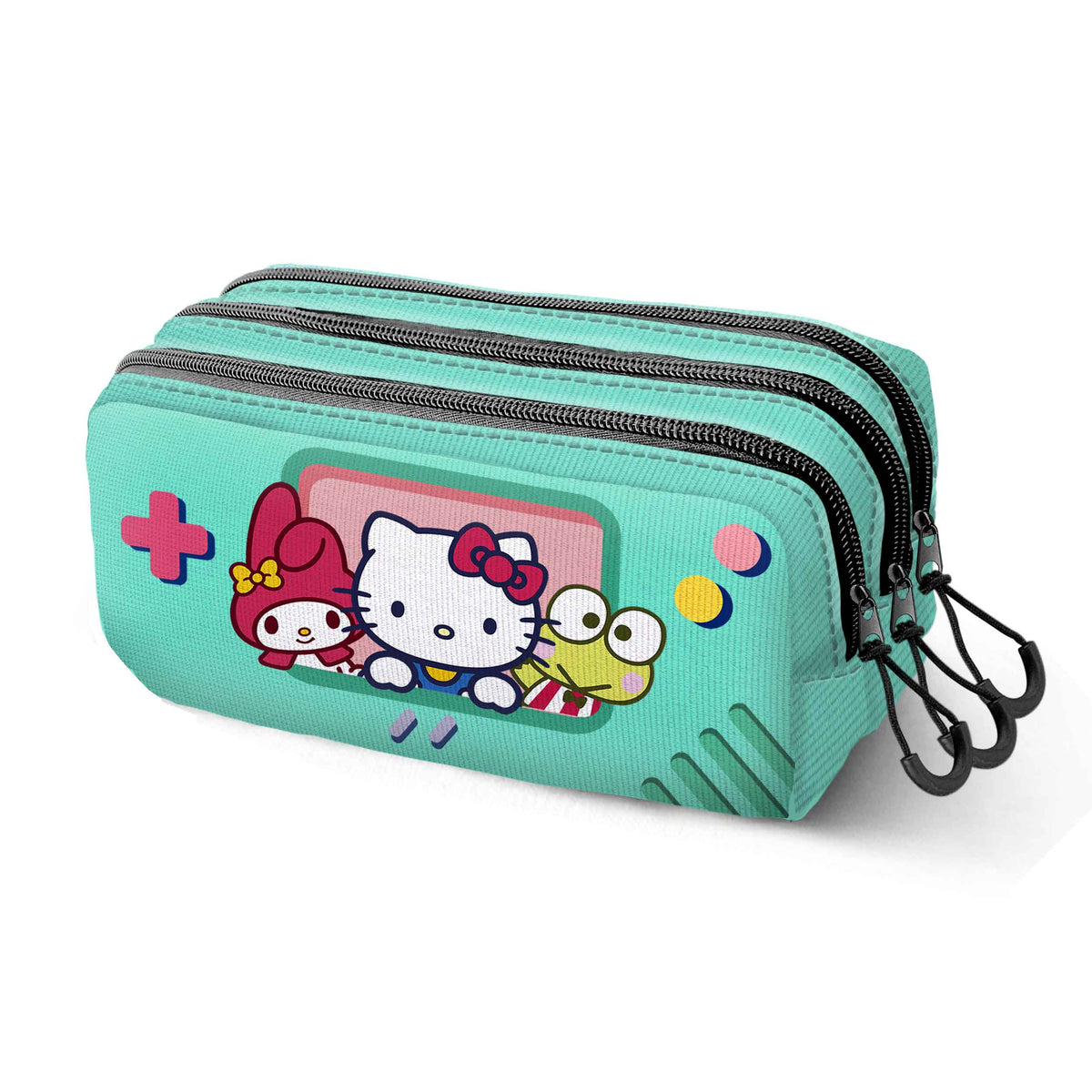 Hello Kitty Videogame-Estuche Portatodo Trick FAN 2.2, Turquesa