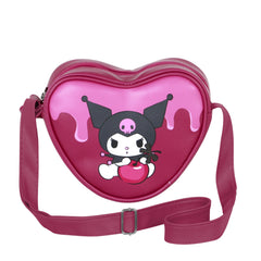 Hello Kitty Kuromi Cherry-Mala Tiracolo Coração Casual, Rosa