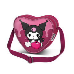 Hello Kitty Kuromi Cherry-Bolso Bandolera Corazón Casual, Rosa