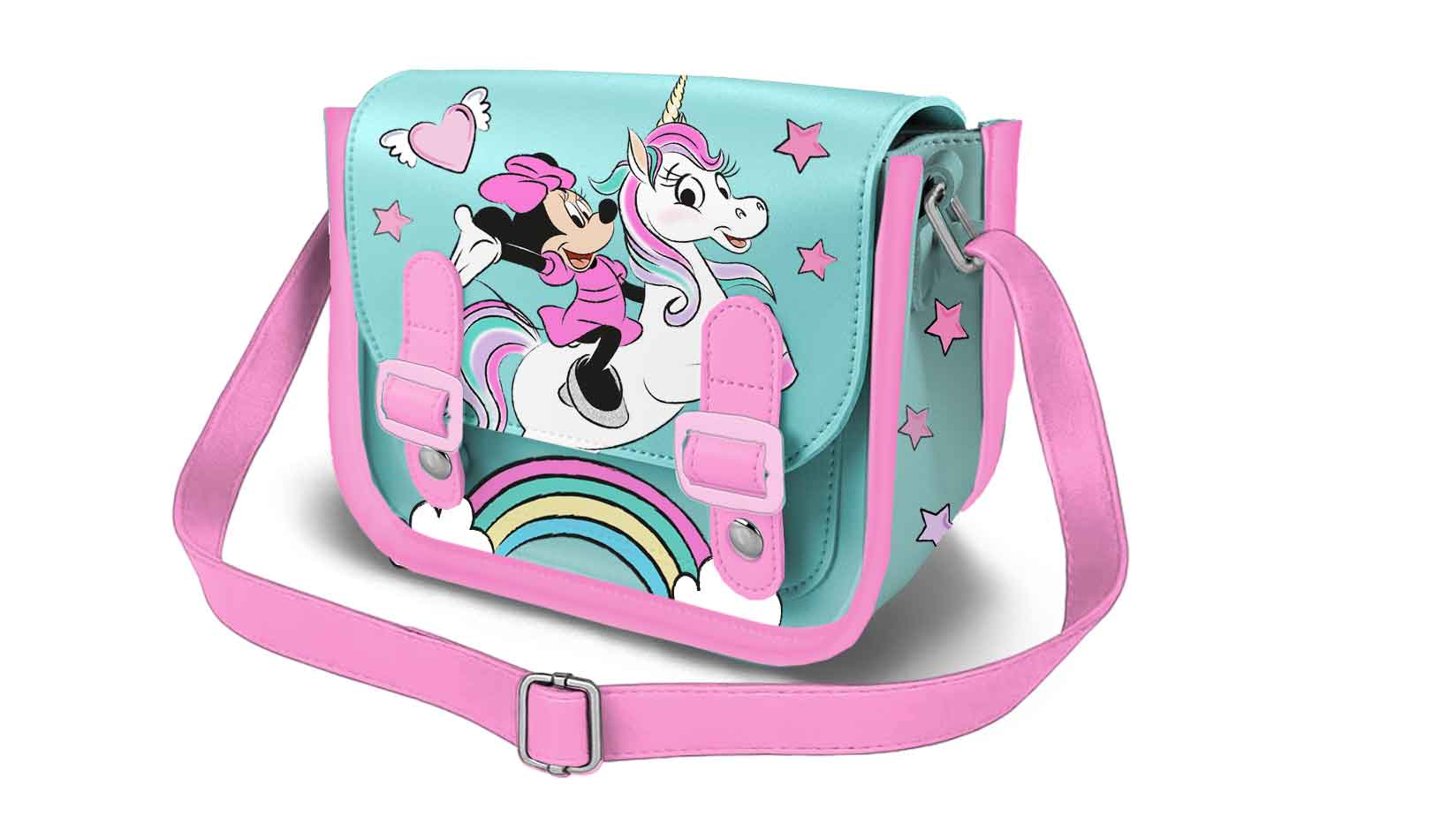 Disney Minnie Mouse Fantasy-Bolso Bandolera Satchel XS, Verde