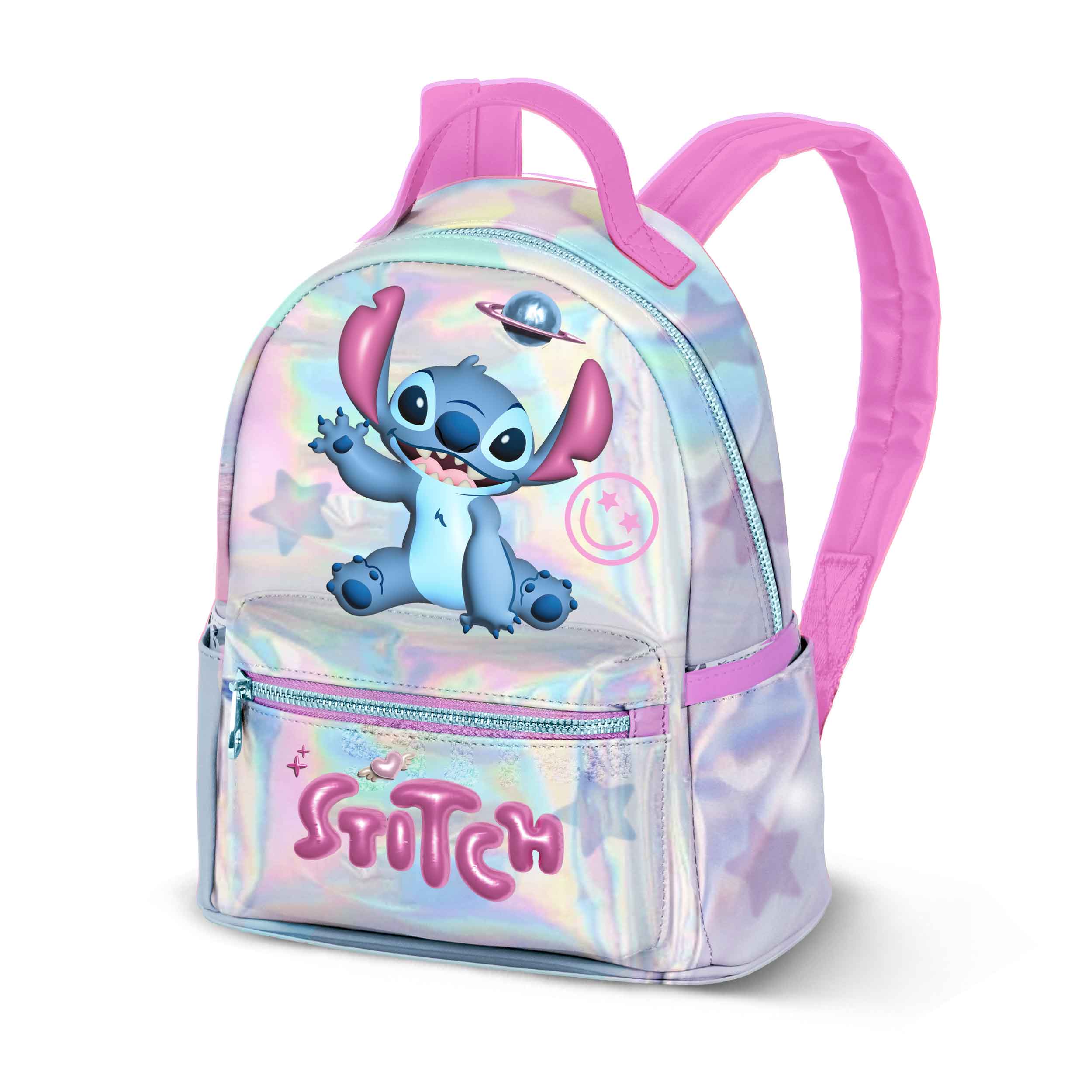 Disney Lilo y Stitch Cosmic-Mochila Heady Pequeña, Plateado