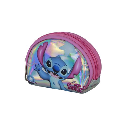 Disney Lilo et Stitch Cosmic-Porte-monnaie Ovale Casual, Argent