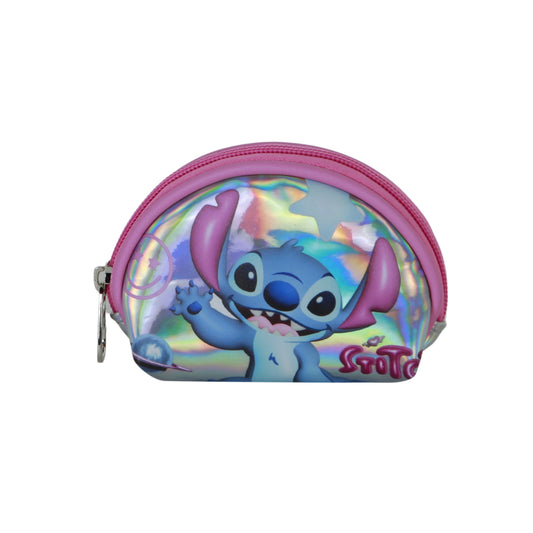 Disney Lilo et Stitch Cosmic-Porte-monnaie Ovale Casual, Argent