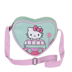 Hello Kitty Van-Borsa a Tracolla Cuore Casual, Verde