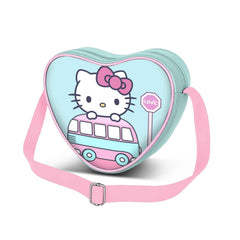 Hello Kitty Van-Bolso Bandolera Corazón Casual, Verde
