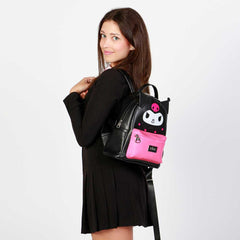 Hello Kitty Kuromi Face-Mochila Heady, Lilás