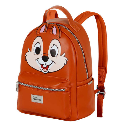 Disney Chip y Chop Face-Mochila Heady, Marrón