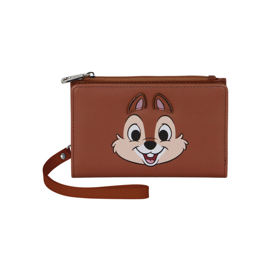 Disney Tic et Tac Face-Portefeuille slim, Brun