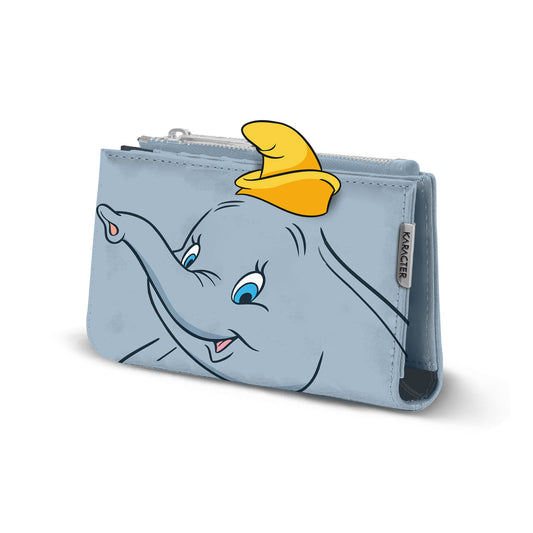Disney Dumbo Face-Billetero Slim, Azul